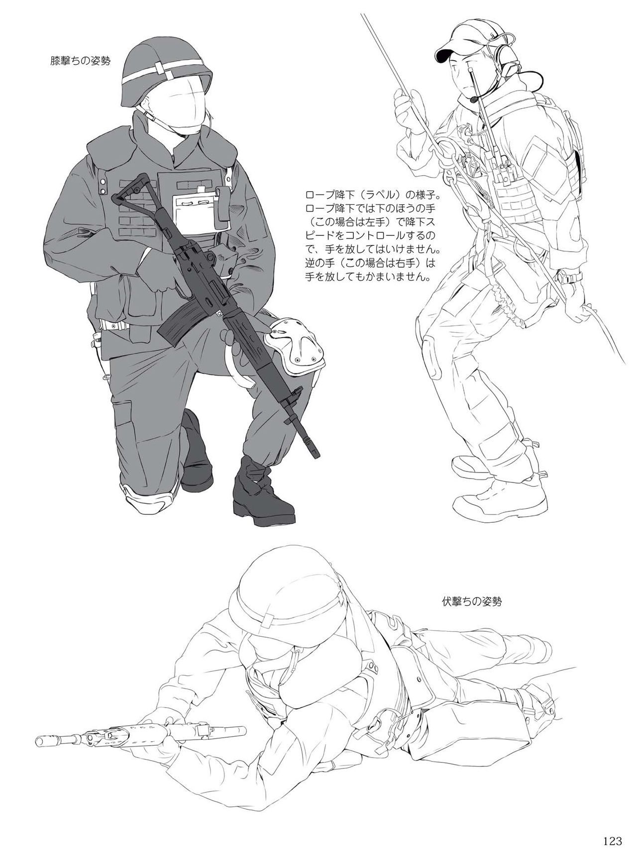 How to draw military uniforms and uniforms From Self-Defense Forces 軍服・制服の描き方 アメリカ軍・自衛隊の制服から戦闘服まで 126