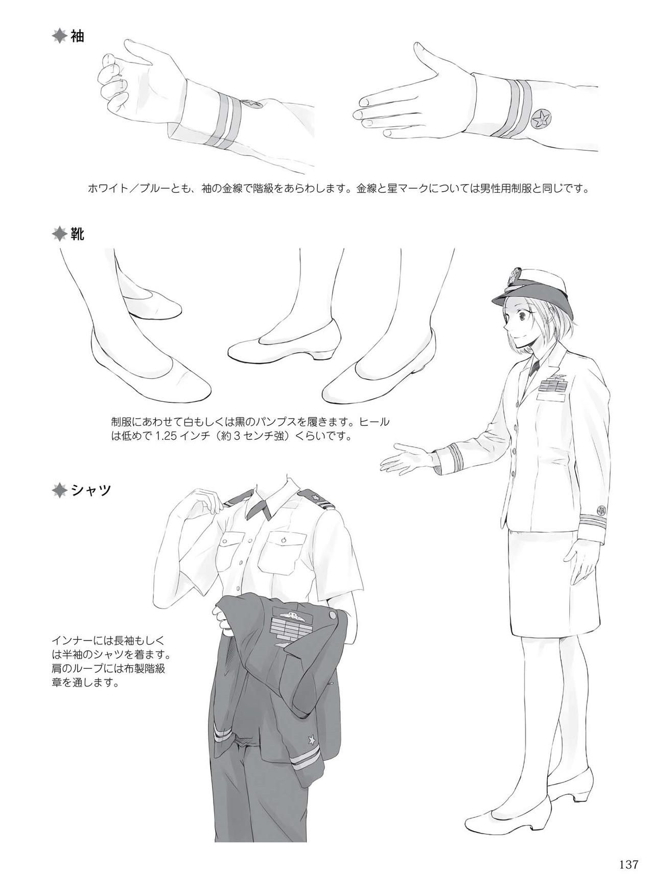 How to draw military uniforms and uniforms From Self-Defense Forces 軍服・制服の描き方 アメリカ軍・自衛隊の制服から戦闘服まで 140