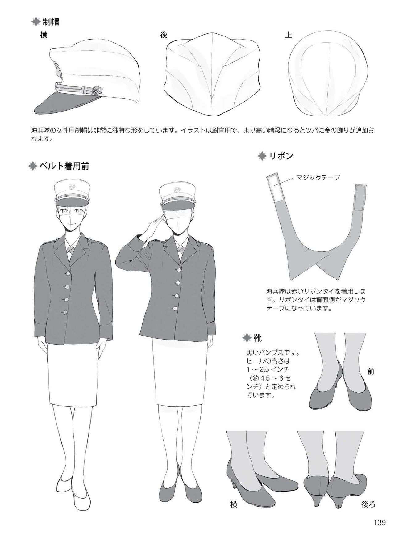 How to draw military uniforms and uniforms From Self-Defense Forces 軍服・制服の描き方 アメリカ軍・自衛隊の制服から戦闘服まで 142