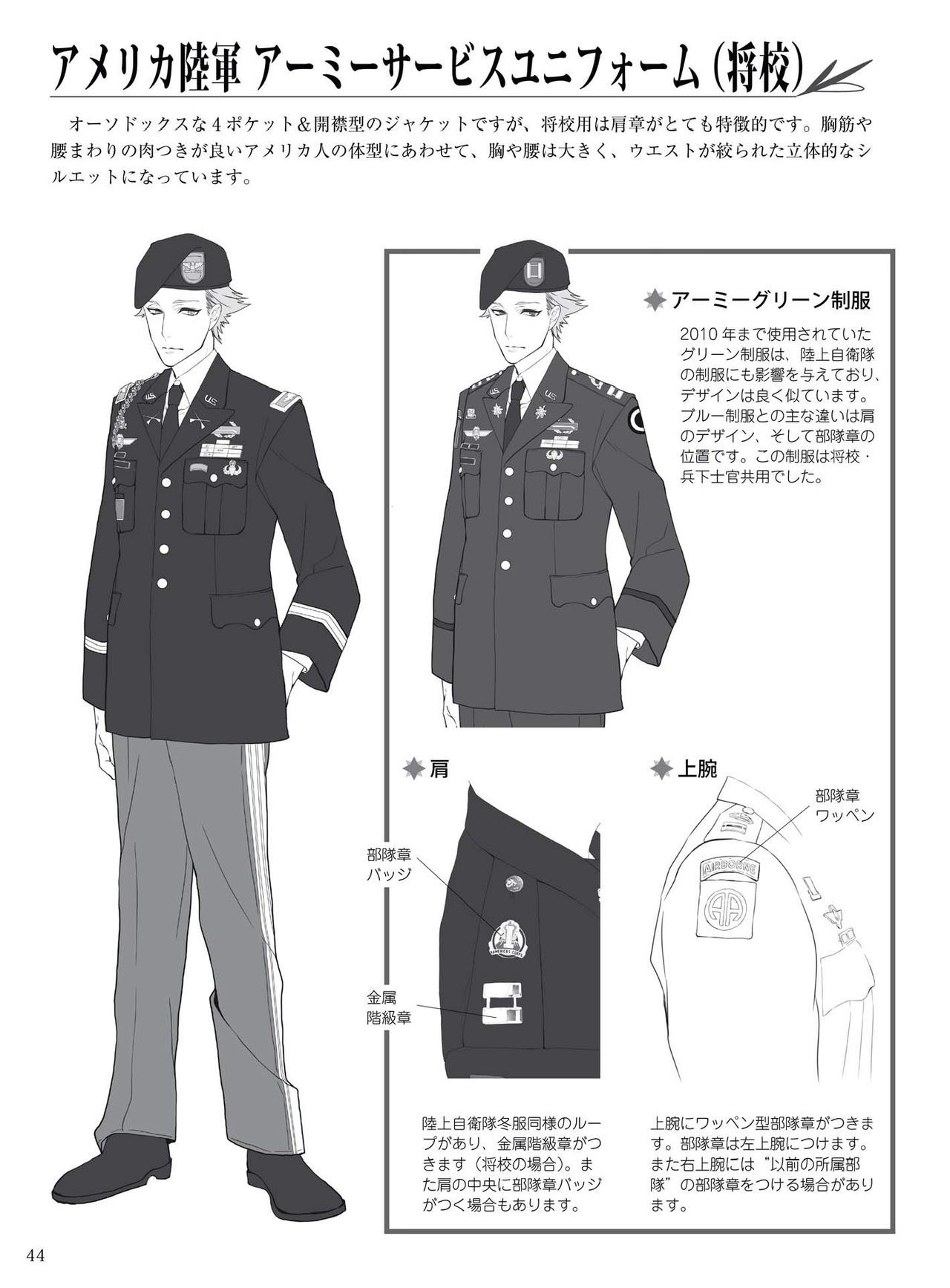 How to draw military uniforms and uniforms From Self-Defense Forces 軍服・制服の描き方 アメリカ軍・自衛隊の制服から戦闘服まで 47