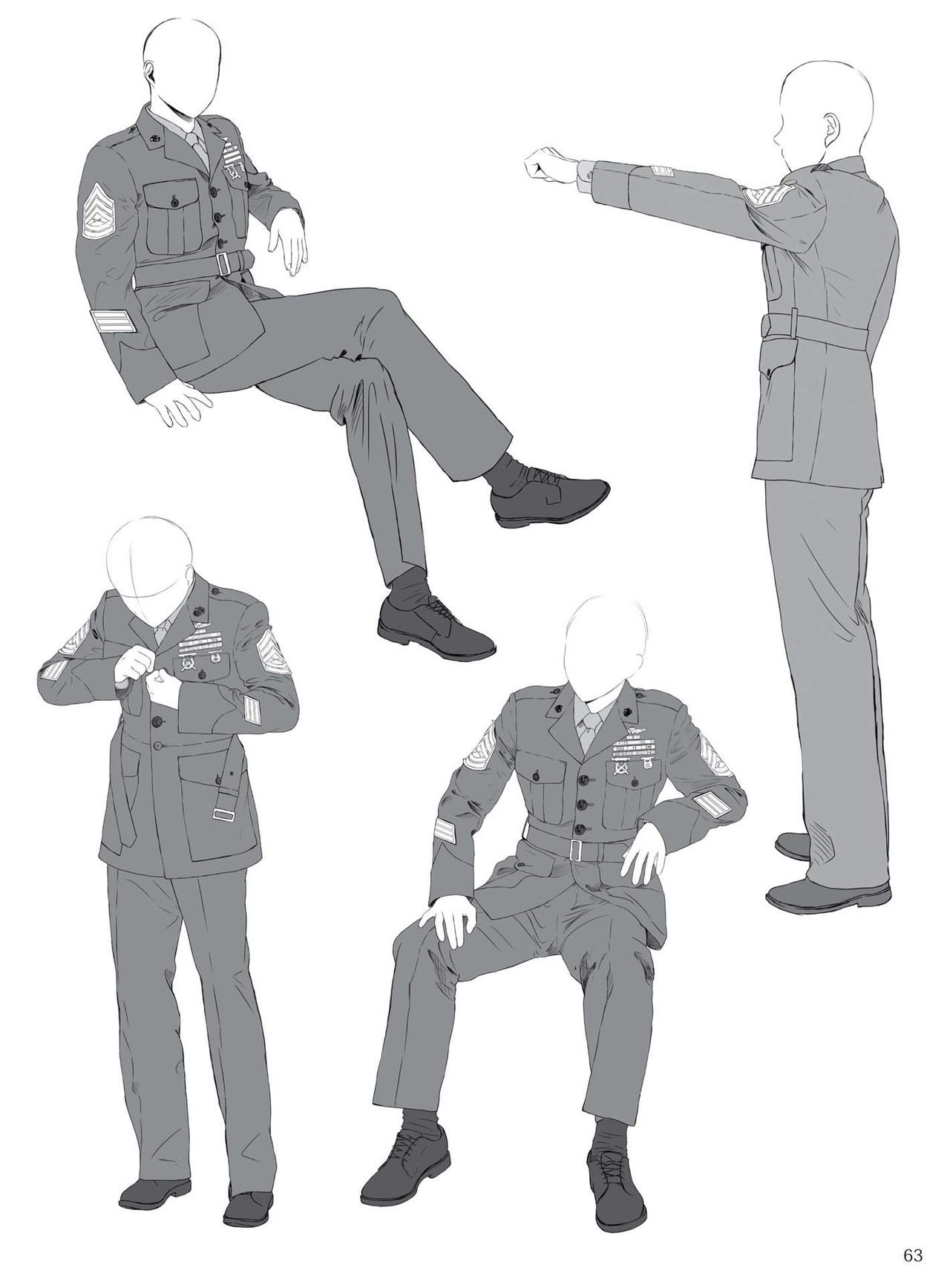 How to draw military uniforms and uniforms From Self-Defense Forces 軍服・制服の描き方 アメリカ軍・自衛隊の制服から戦闘服まで 66