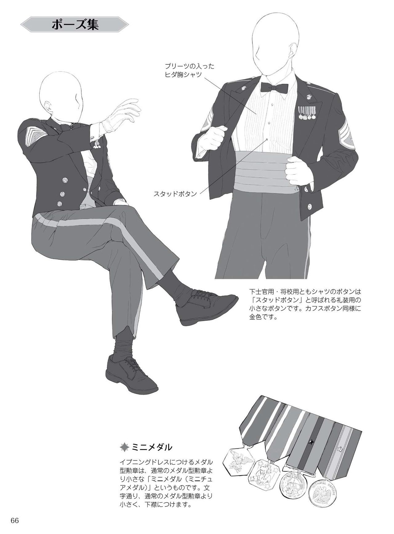 How to draw military uniforms and uniforms From Self-Defense Forces 軍服・制服の描き方 アメリカ軍・自衛隊の制服から戦闘服まで 69