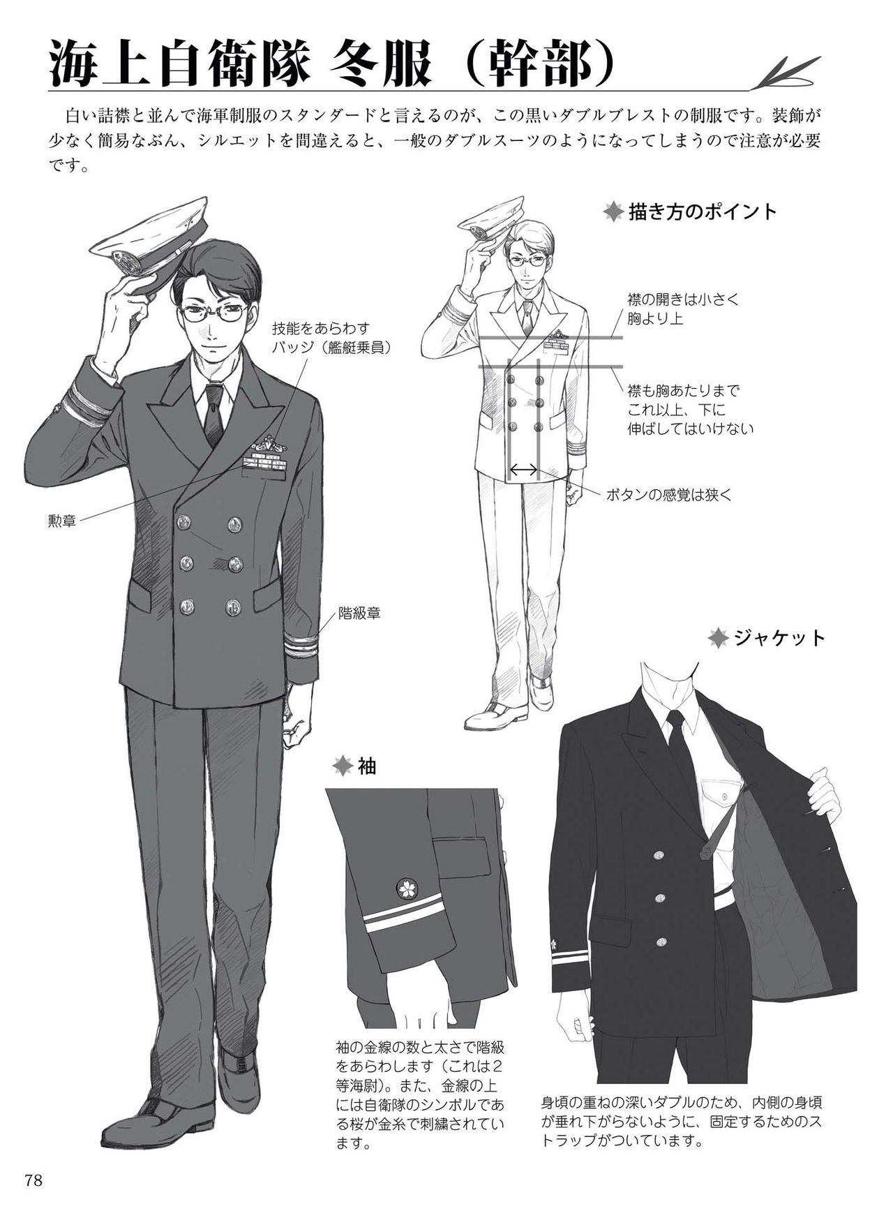 How to draw military uniforms and uniforms From Self-Defense Forces 軍服・制服の描き方 アメリカ軍・自衛隊の制服から戦闘服まで 81