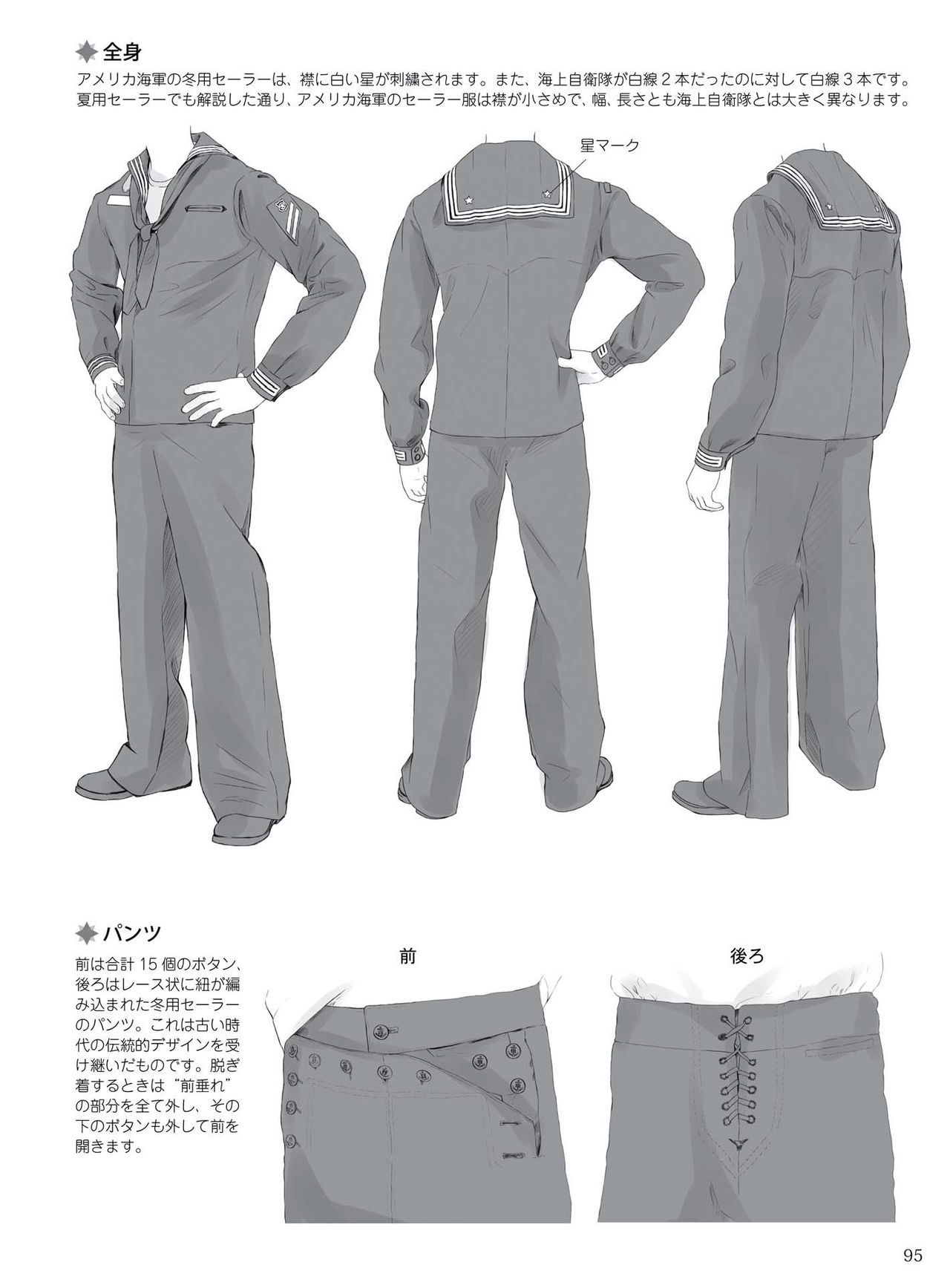 How to draw military uniforms and uniforms From Self-Defense Forces 軍服・制服の描き方 アメリカ軍・自衛隊の制服から戦闘服まで 98