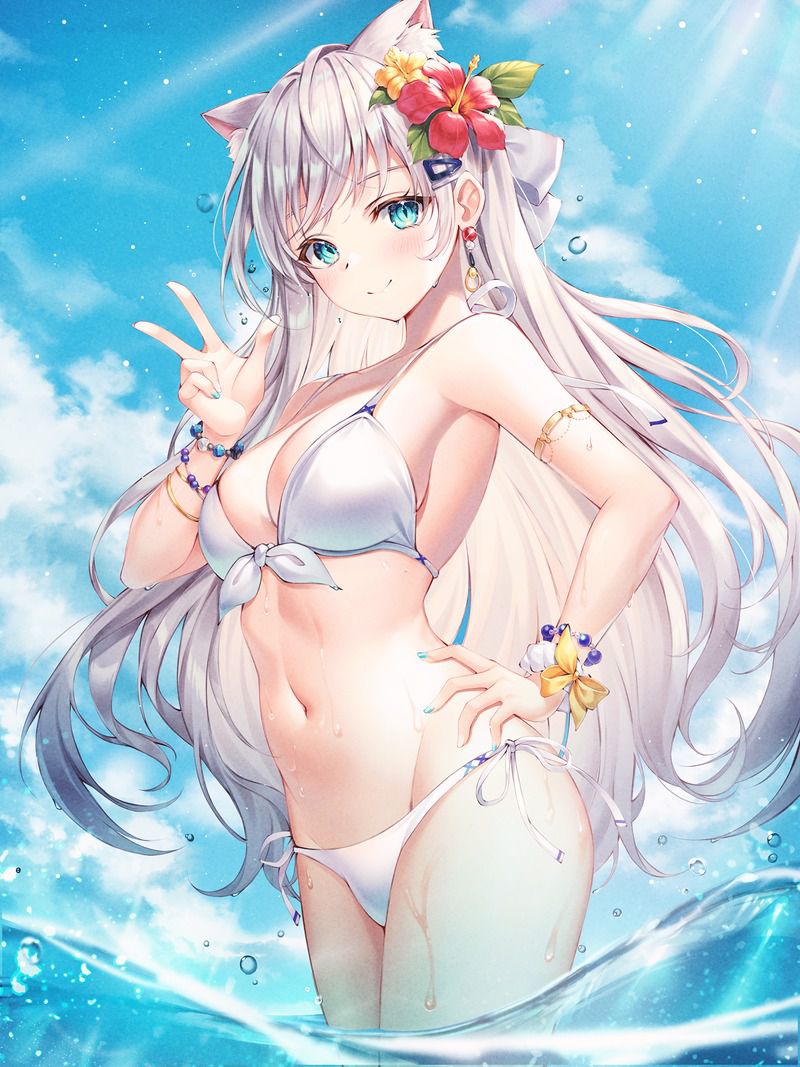 [100 sheets] summery blue sky and swimsuit beautiful girl's non-erotic secondary image summary Part 2 1