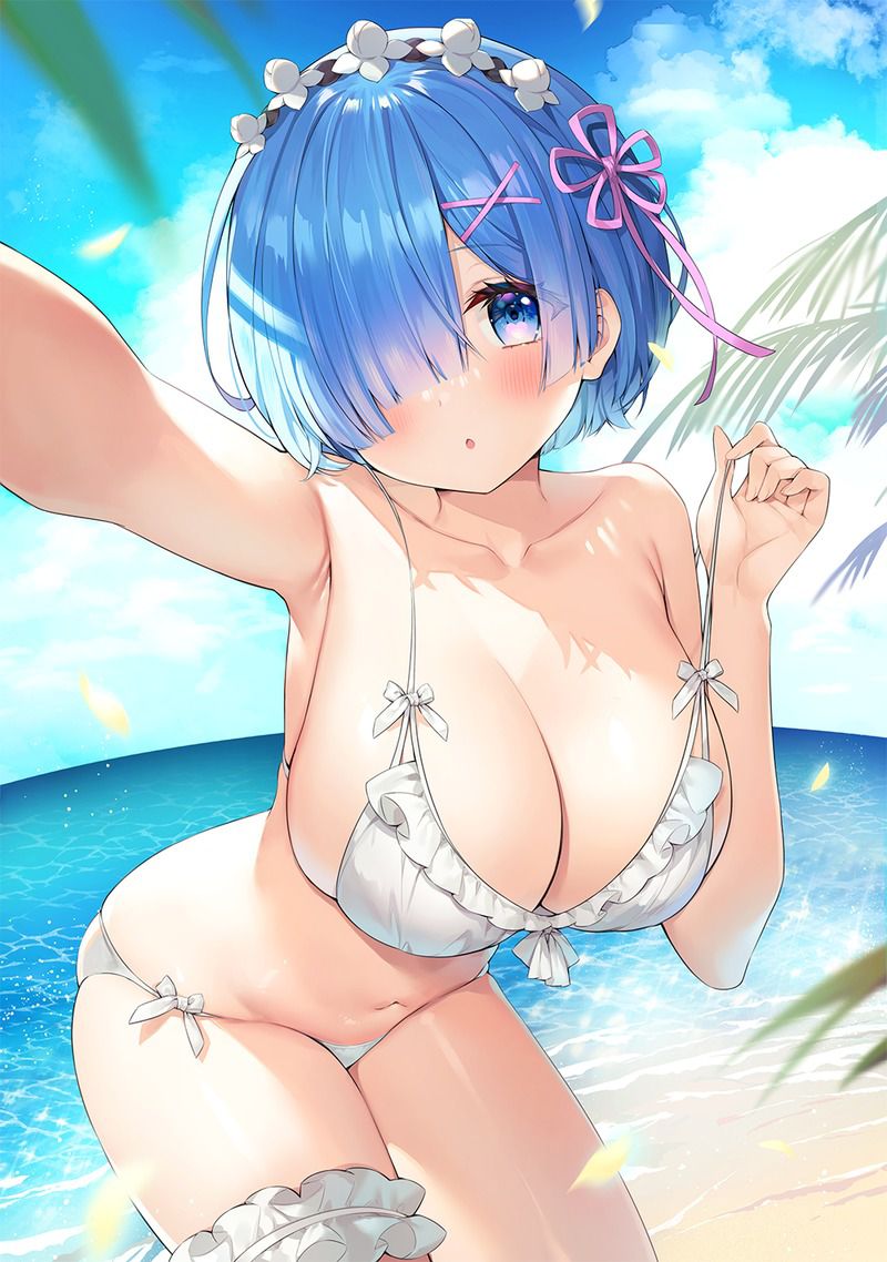 [100 sheets] summery blue sky and swimsuit beautiful girl's non-erotic secondary image summary Part 2 2