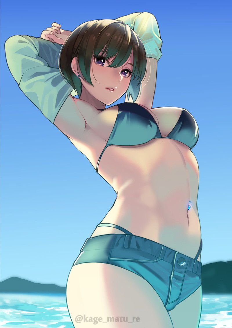 [100 sheets] summery blue sky and swimsuit beautiful girl's non-erotic secondary image summary Part 2 29