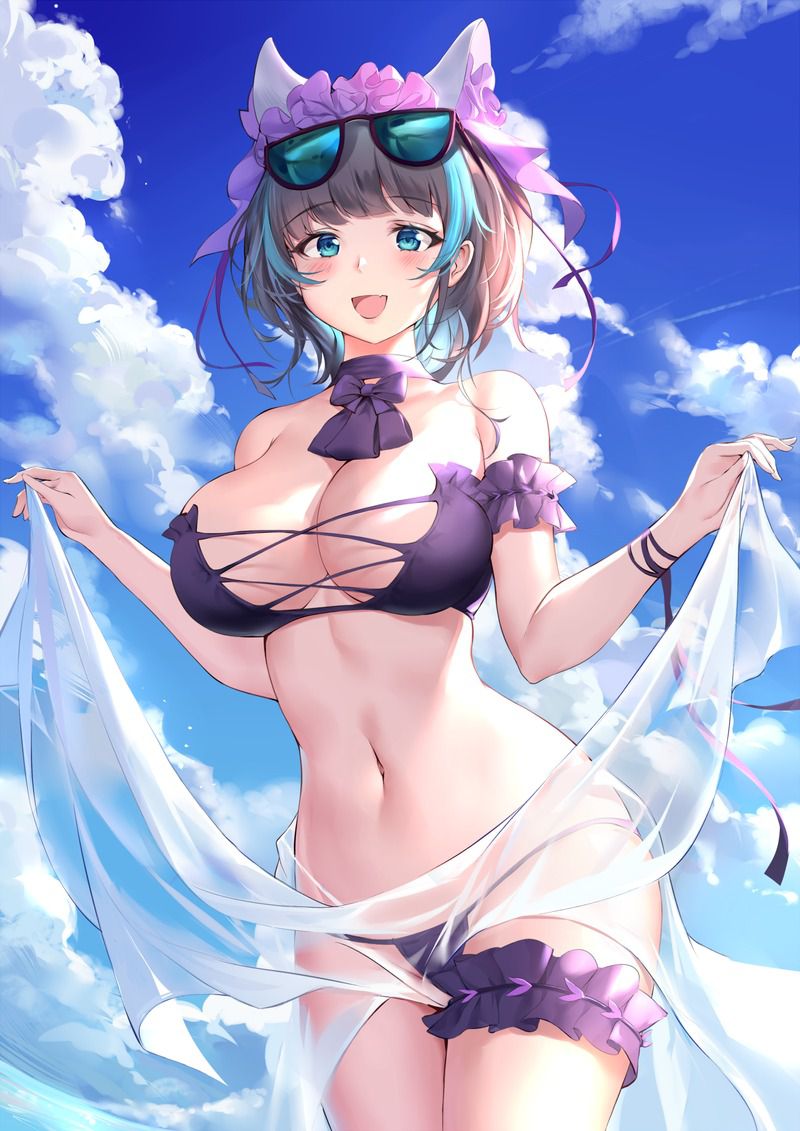 [100 sheets] summery blue sky and swimsuit beautiful girl's non-erotic secondary image summary Part 2 89