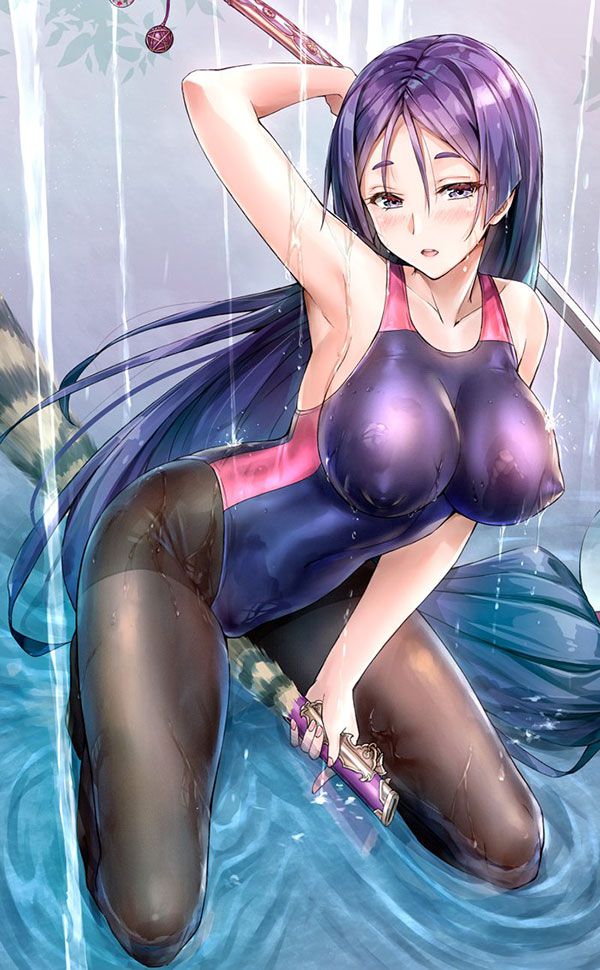 [Secondary erotic] erotic double by daring to wear pantyhose and knee high under sukusui and swimming swimsuit [30 sheets] 1