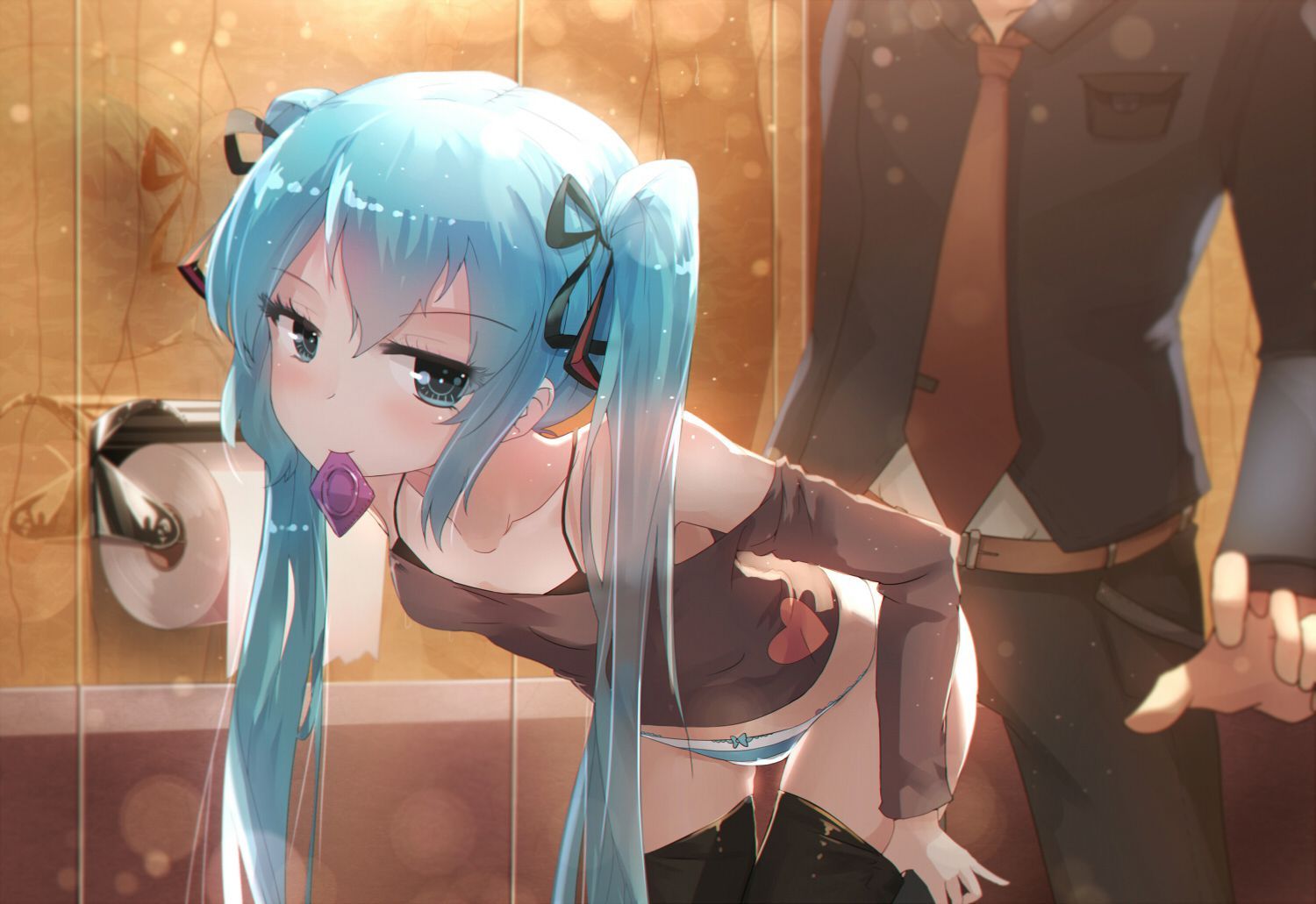 【Secondary erotic】 Here is the erotic image of girls who start lewd things in the toilet 11