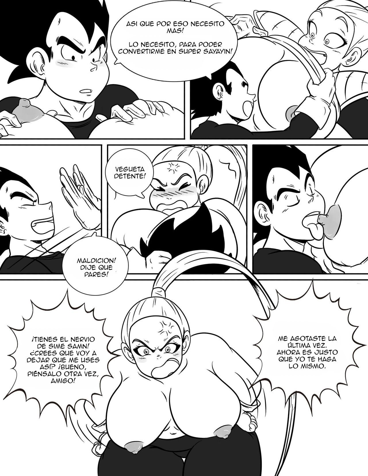 [Ukevegeta13] Enjoying Bonyu Boobies (Dragon Ball Z) [Spanish] 14