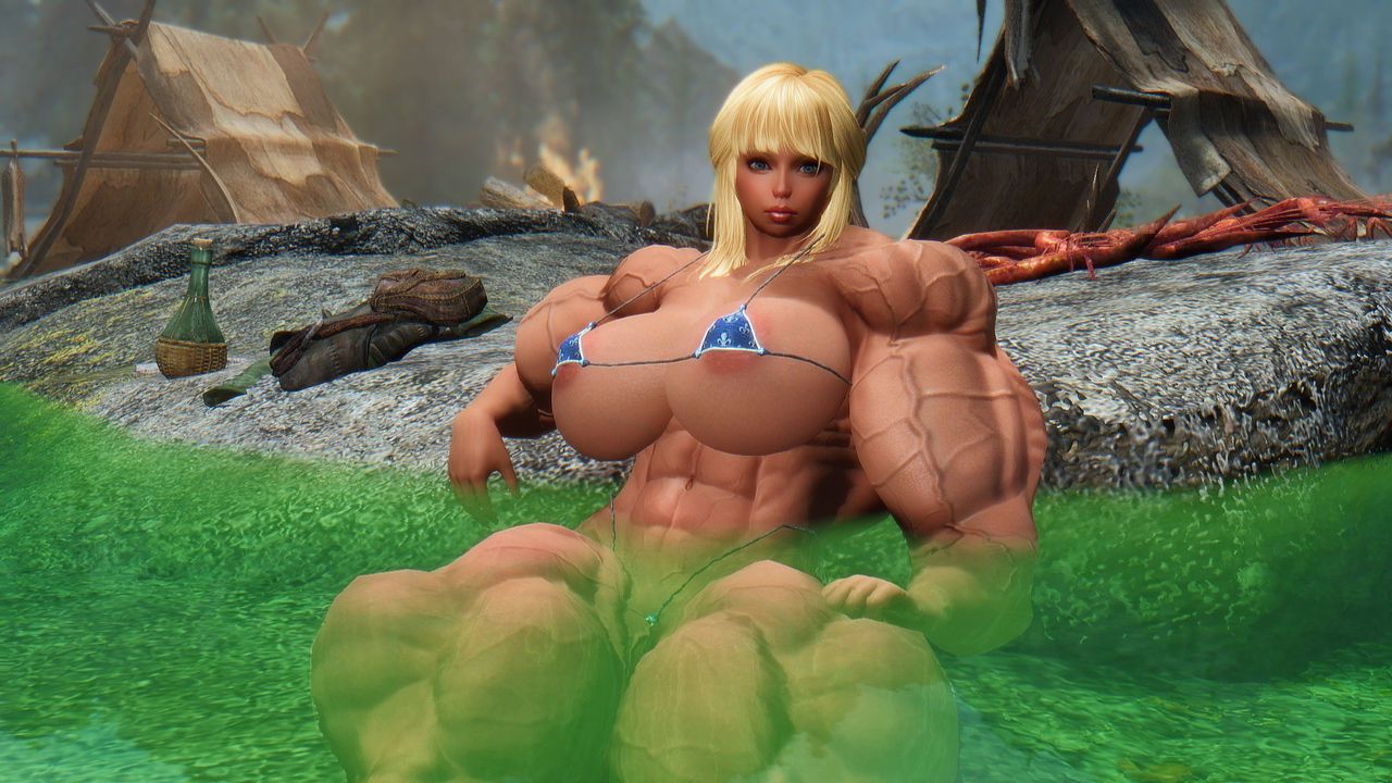 Muscle female mod for Skyrim (size bodies S-M-L-XL) 21