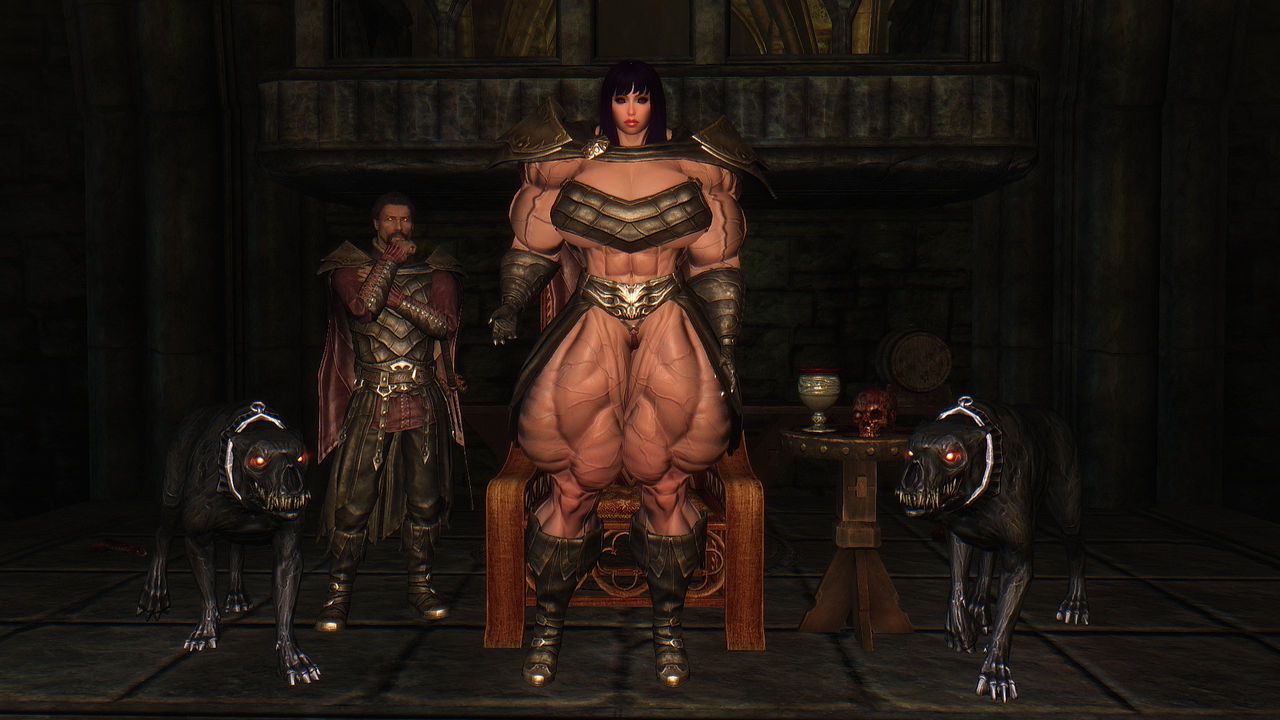 Muscle female mod for Skyrim (size bodies S-M-L-XL) 26