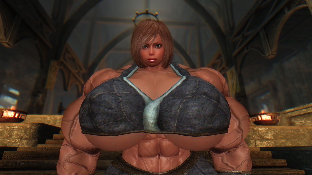 Muscle female mod for Skyrim (size bodies S-M-L-XL) 55