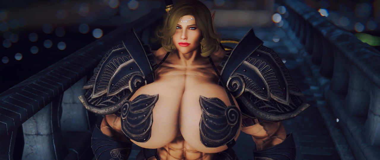 Muscle female mod for Skyrim (size bodies S-M-L-XL) 65