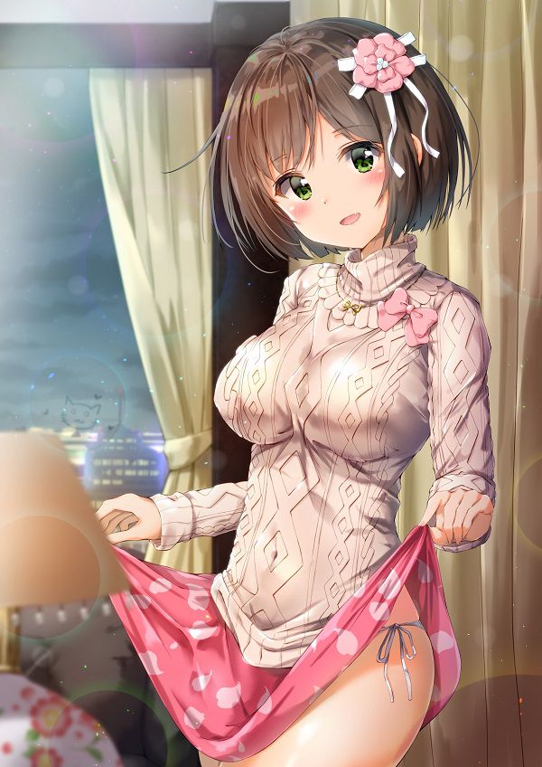 【Secondary erotic】 Here is an erotic image of a girl who has been able to see various things such as and pants by raising clothes 27