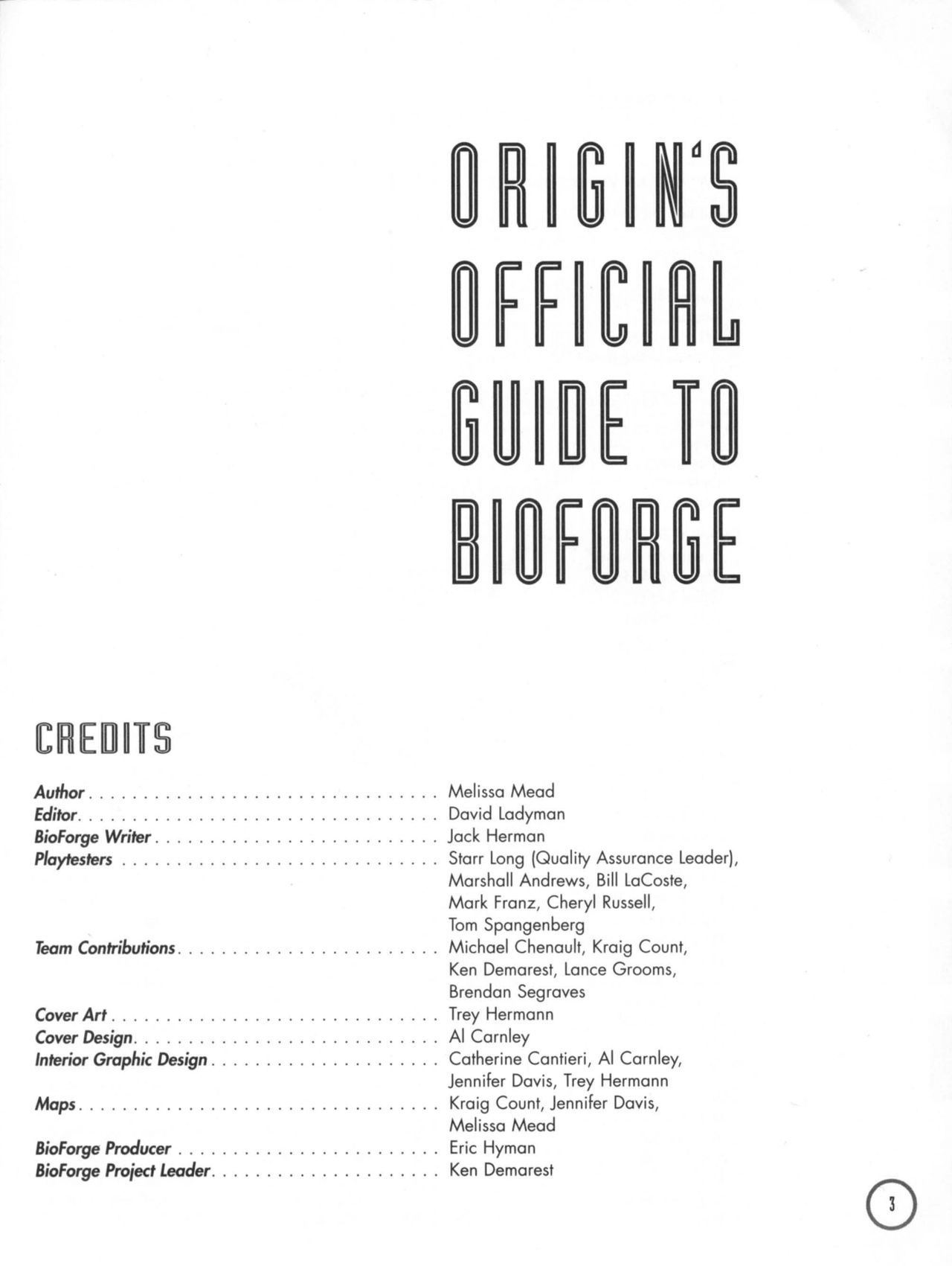 BioForge (PC (DOS/Windows)) Strategy Guide 4