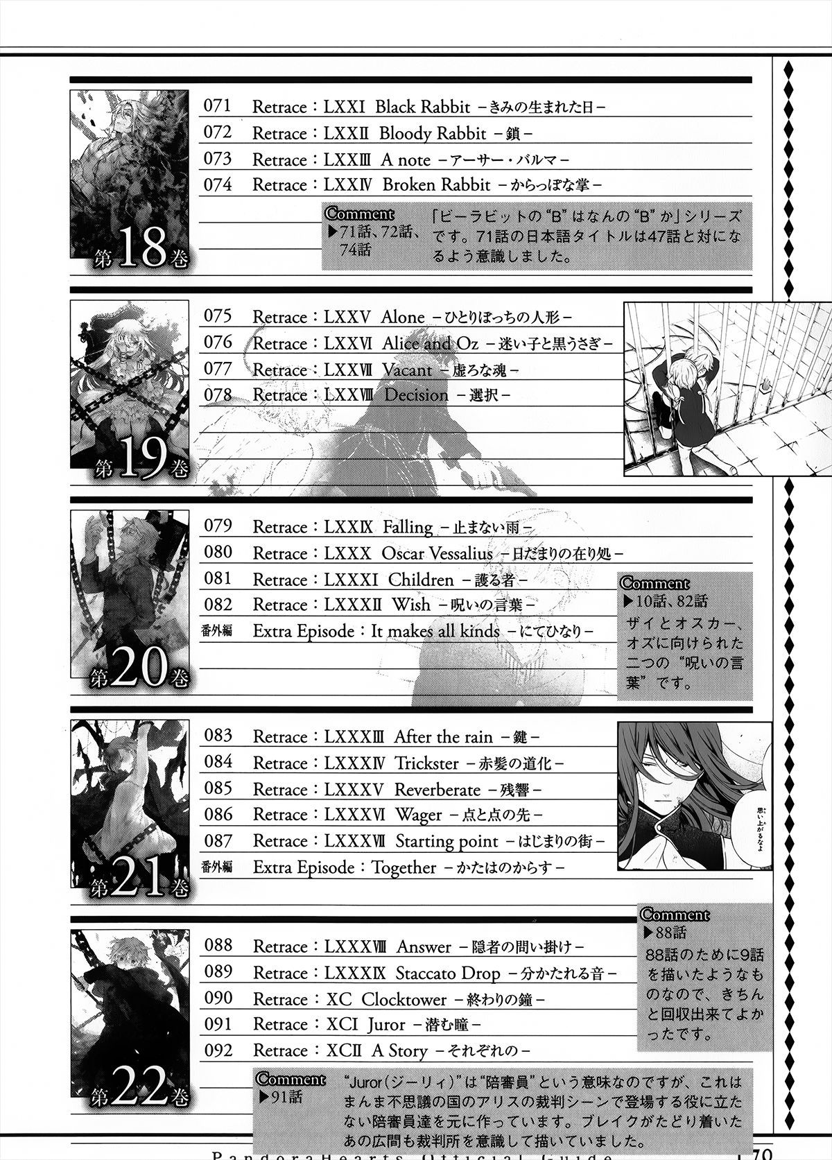 Pandora Hearts Guidebook 24+1: Last Dance パンドラハーツ オフィシャルガイド 24 + 1 ~Last Dance! 180