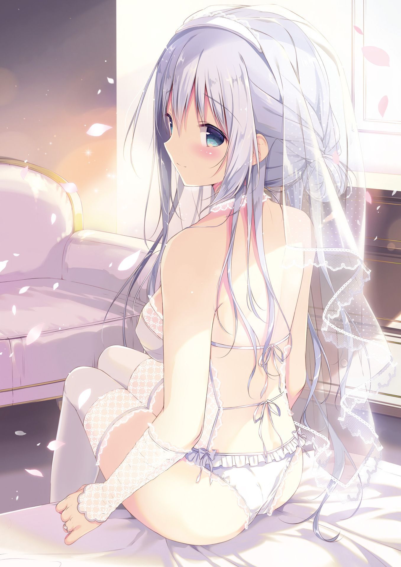 【Secondary erotic】 Here is an erotic image of a girl wearing cute underwear and swimsuit with frills 24