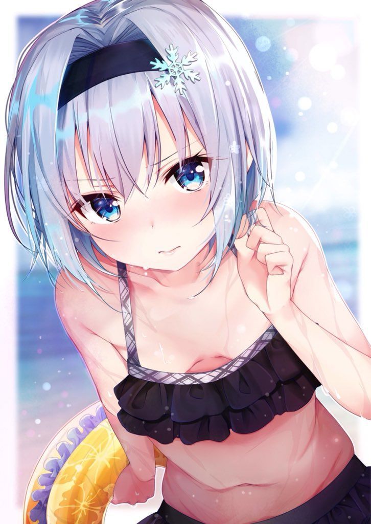 【Secondary erotic】 Here is an erotic image of a girl wearing cute underwear and swimsuit with frills 27