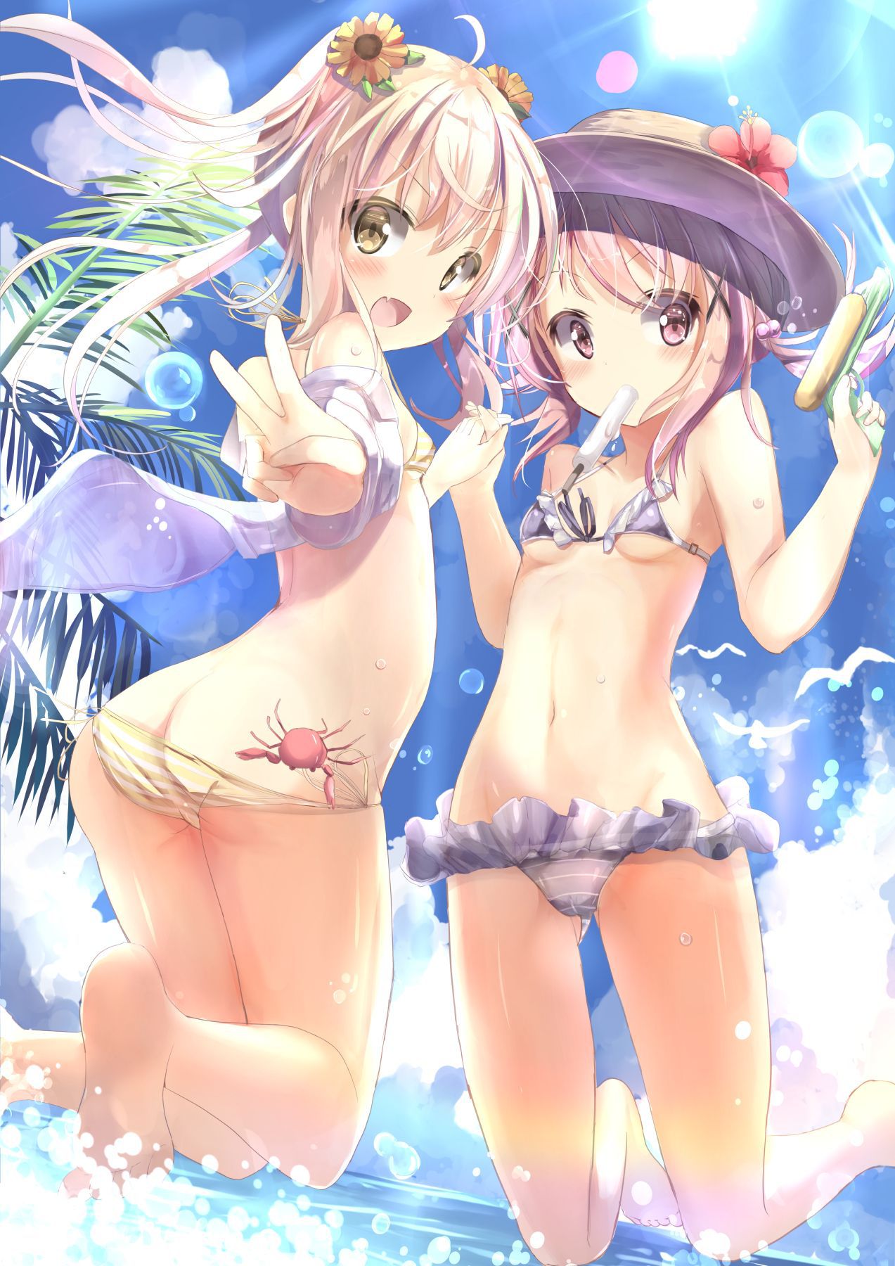 【Secondary erotic】 Here is an erotic image of a girl wearing cute underwear and swimsuit with frills 29