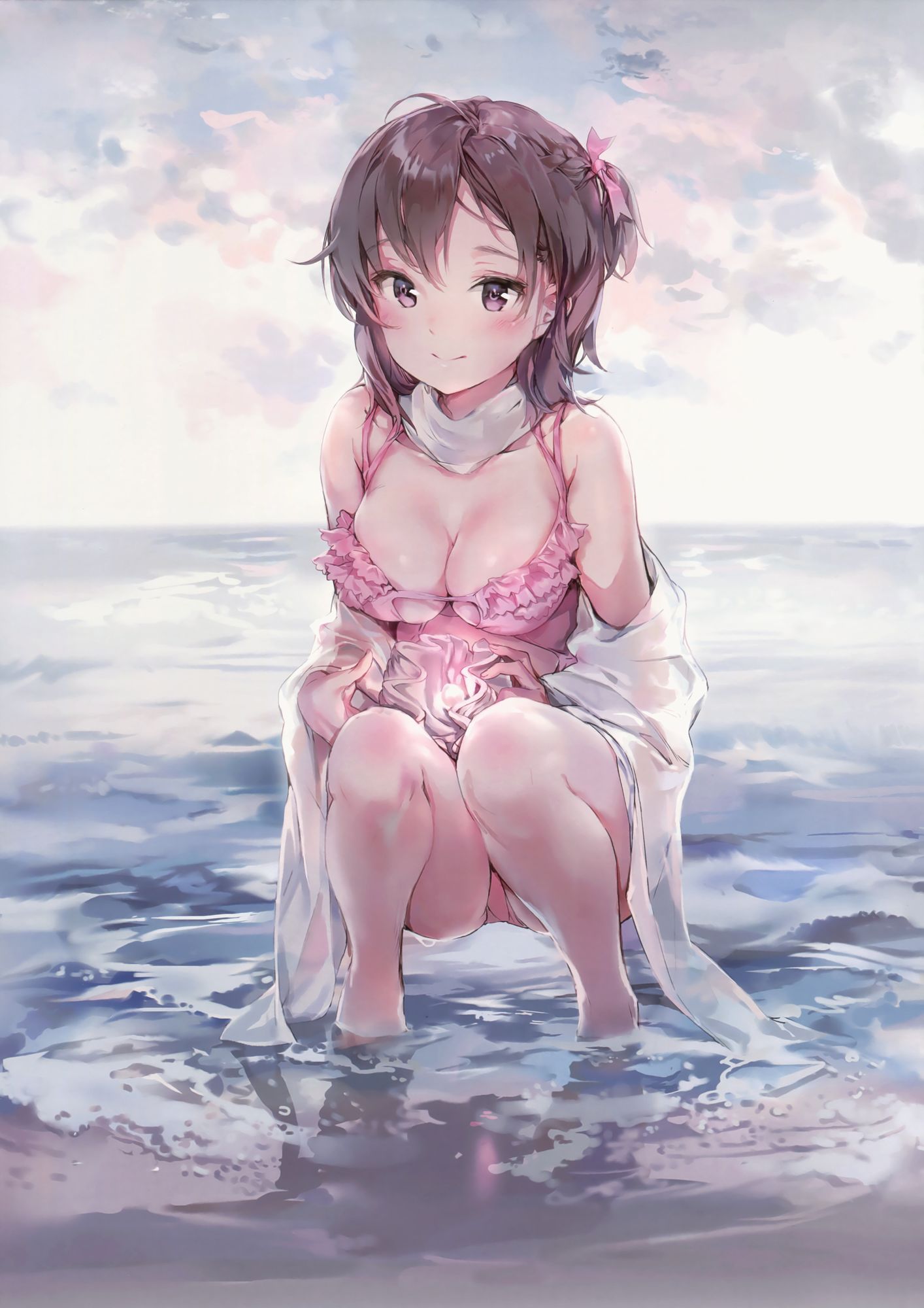 【Secondary erotic】 Here is an erotic image of a girl wearing cute underwear and swimsuit with frills 7