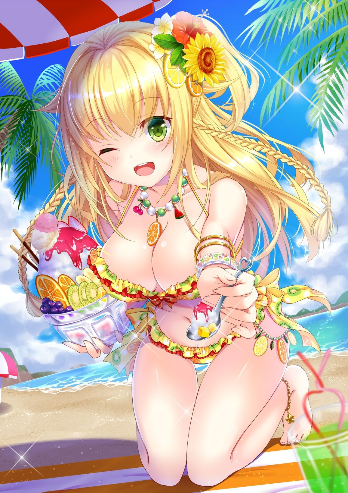 【Secondary erotic】 Here is an erotic image of a girl wearing cute underwear and swimsuit with frills 9