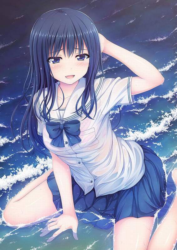 Erotic image of a girl who gets wet and underwear is transparent from the top of clothes [secondary erotic] 13