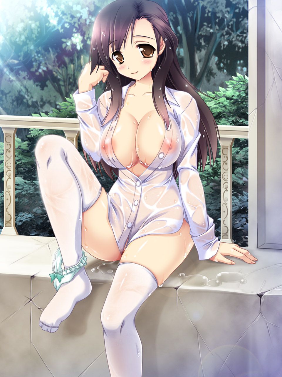 【Secondary erotic】 Here is the erotic image of a wet sheer girl whose underwear and other things are transparent and visible 20