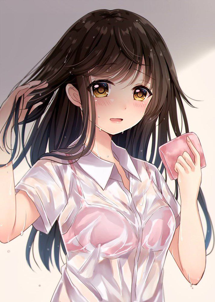 【Secondary erotic】 Here is the erotic image of a wet sheer girl whose underwear and other things are transparent and visible 24