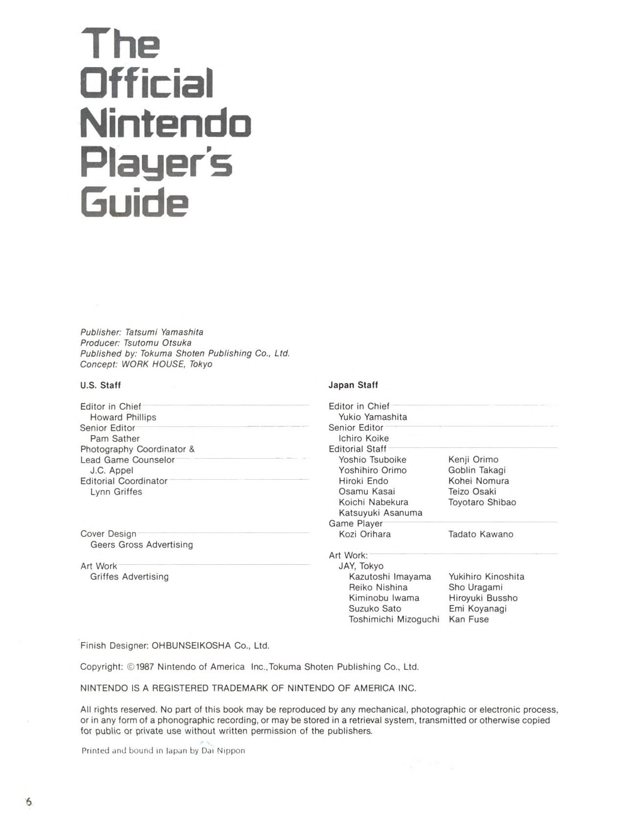 The Official Nintendo Player's Guide (1987) 6