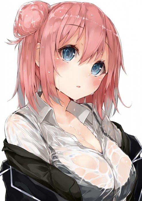 【Secondary erotic】 Here is an erotic image of a girl who gets wet or the fabric is thin and the bra is transparent 1