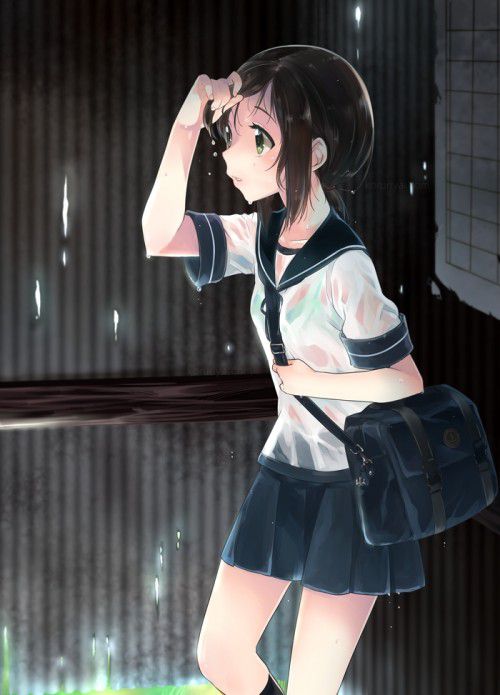 【Secondary erotic】 Here is an erotic image of a girl who gets wet or the fabric is thin and the bra is transparent 3