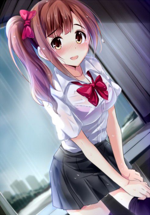 【Secondary erotic】 Here is an erotic image of a girl who gets wet or the fabric is thin and the bra is transparent 9