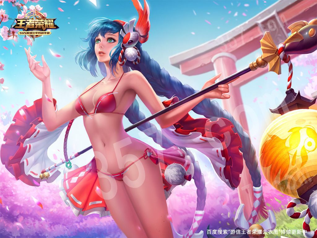 female heros removing clothes of Honor of Kings ;游信-女英雄王者荣耀去衣图 29