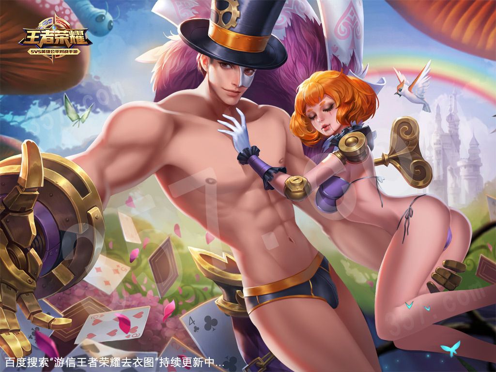 female heros removing clothes of Honor of Kings ;游信-女英雄王者荣耀去衣图 42