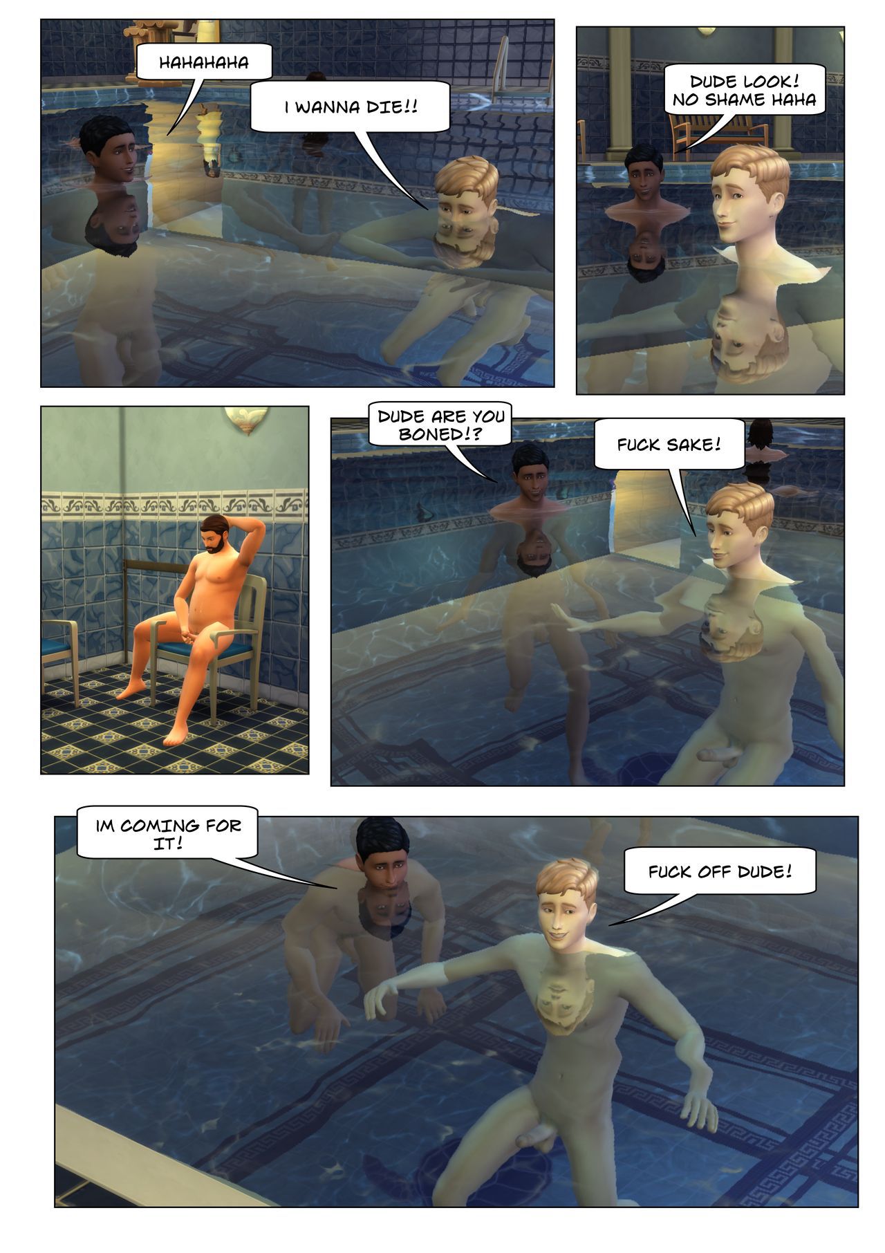 (ENG) Orion sauna series part 1 (gay sims stories) 11
