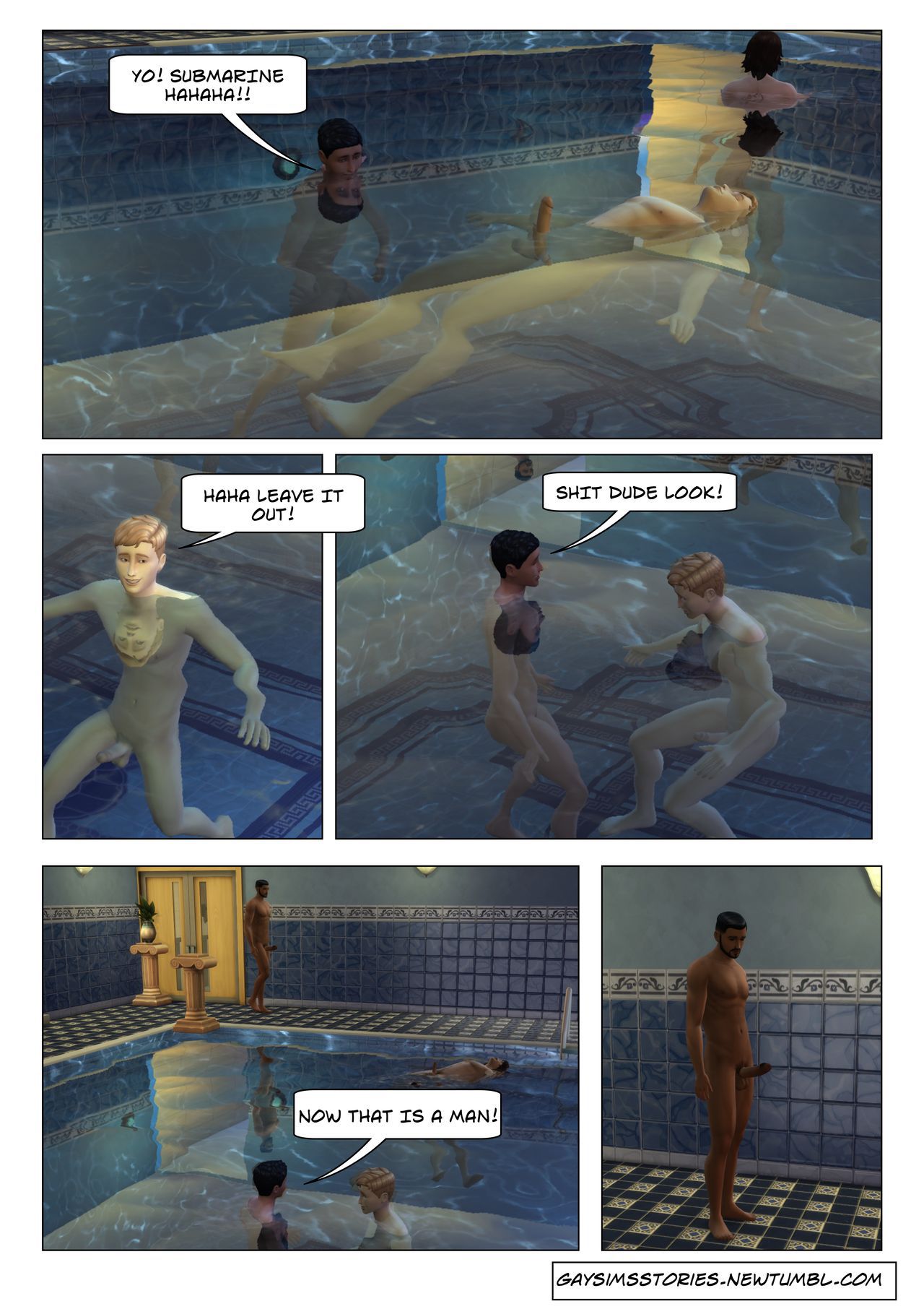 (ENG) Orion sauna series part 1 (gay sims stories) 12