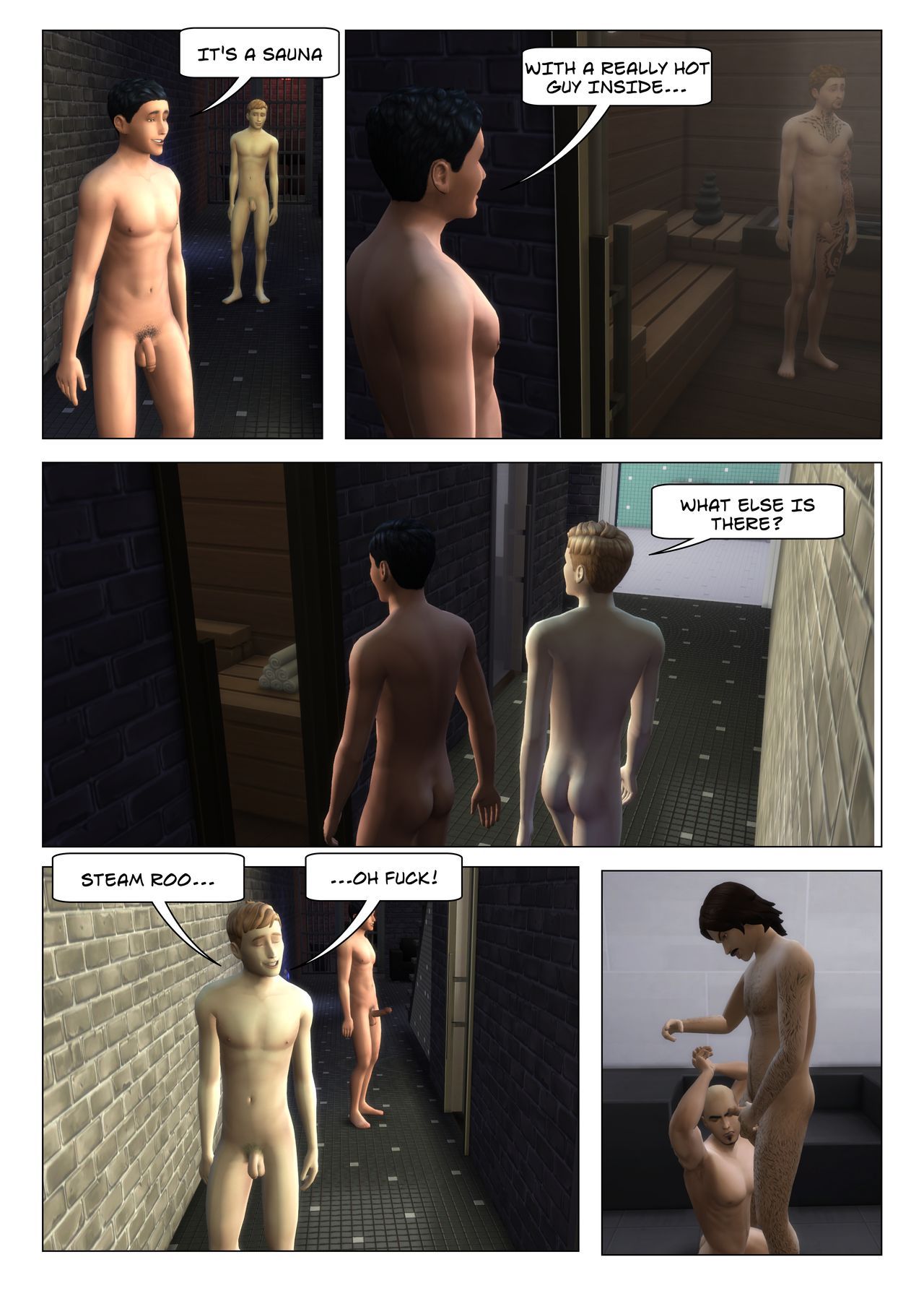 (ENG) Orion sauna series part 1 (gay sims stories) 15