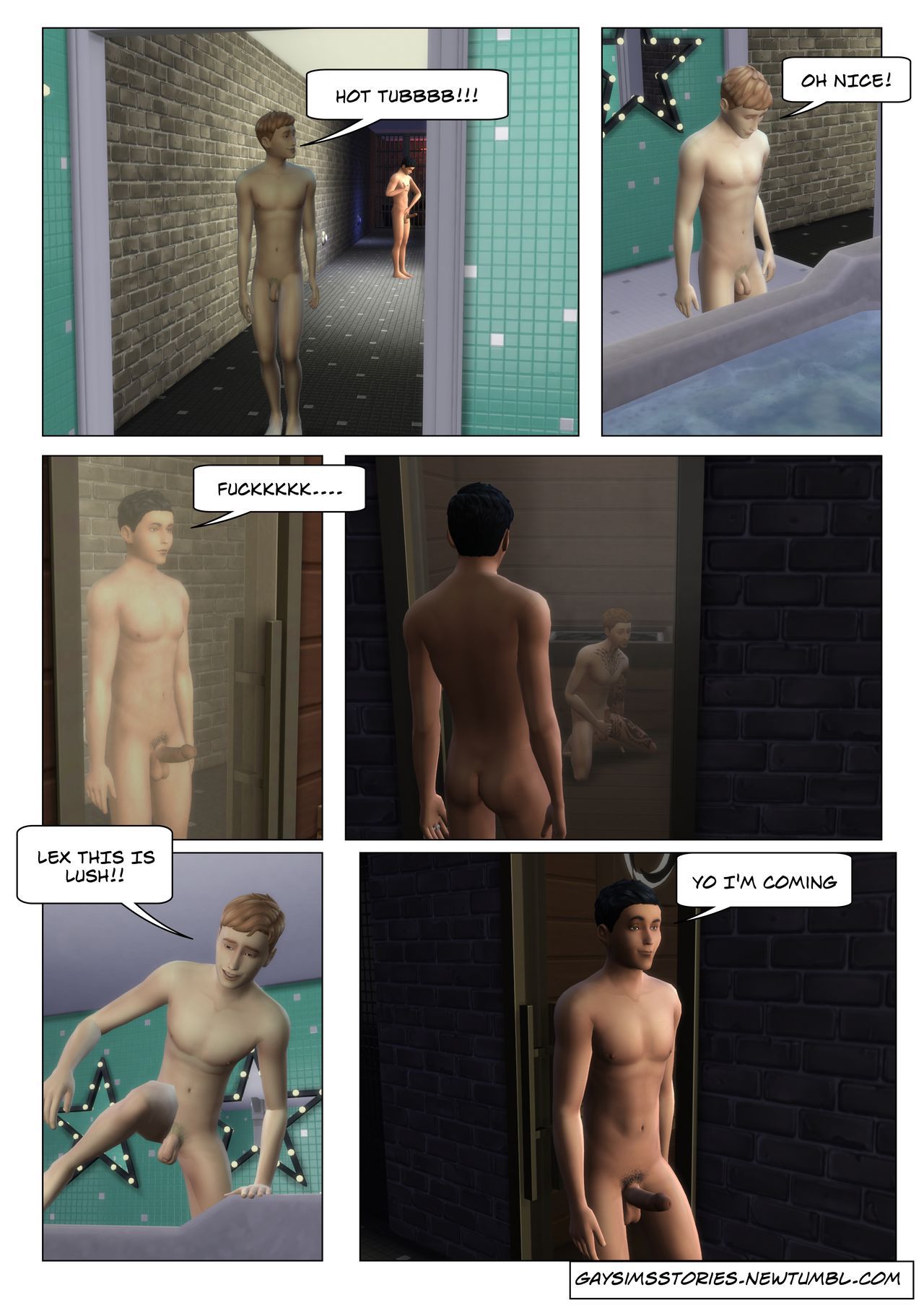 (ENG) Orion sauna series part 1 (gay sims stories) 16