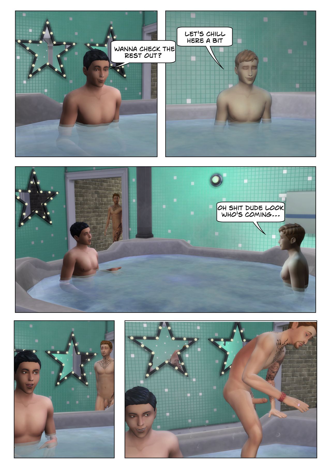(ENG) Orion sauna series part 1 (gay sims stories) 18