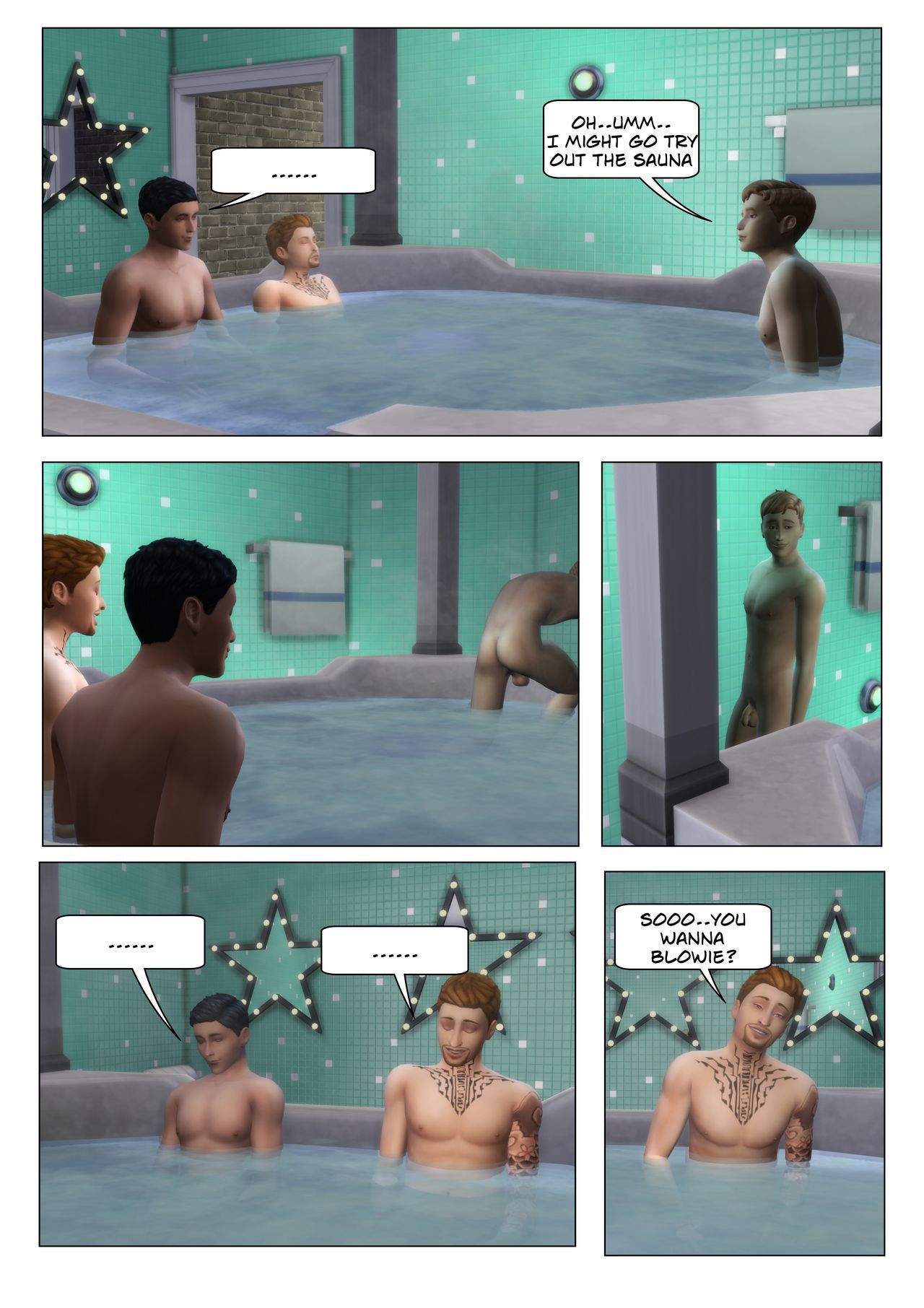 (ENG) Orion sauna series part 1 (gay sims stories) 19