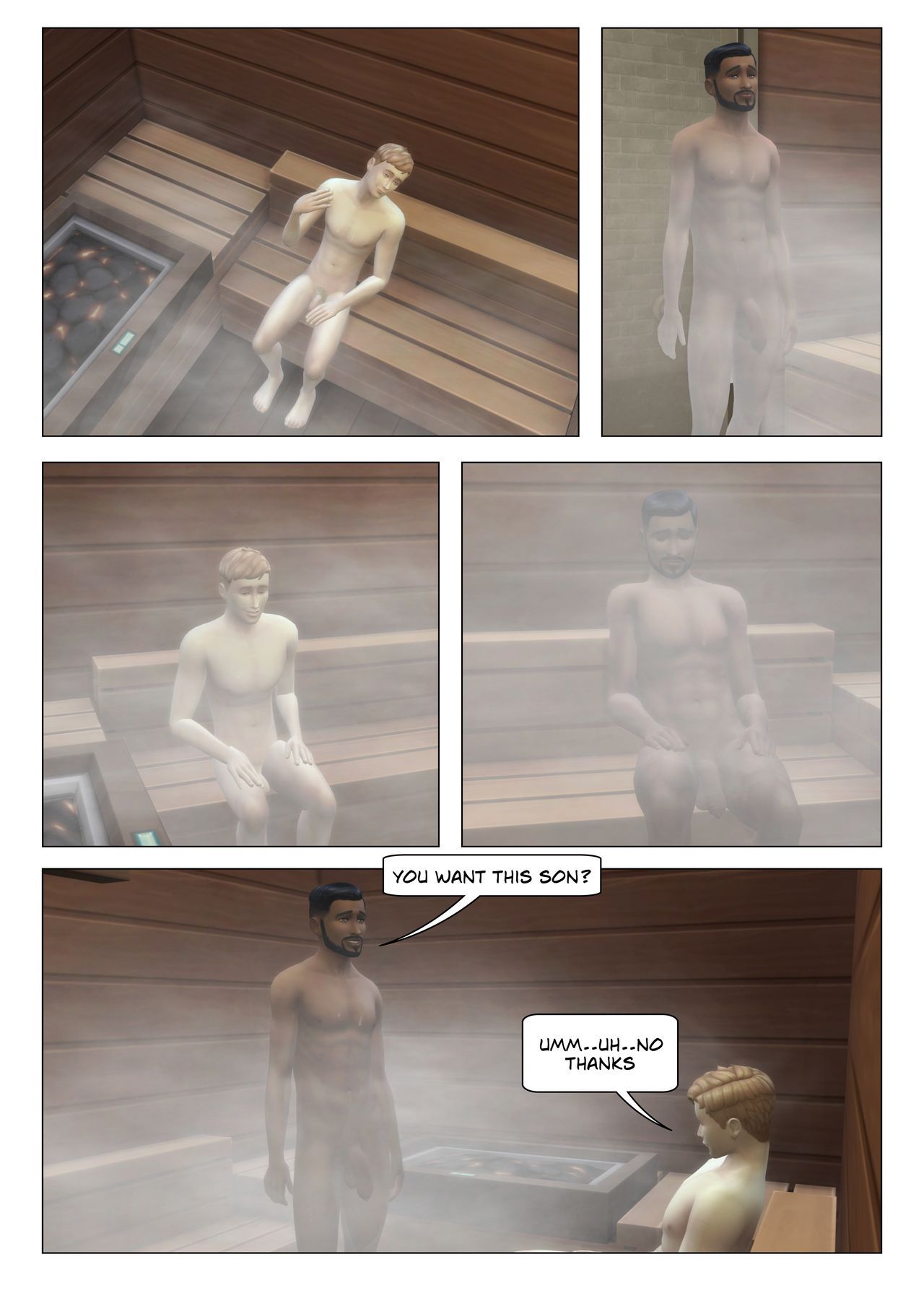 (ENG) Orion sauna series part 1 (gay sims stories) 23