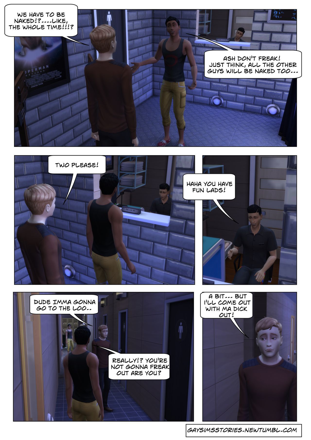 (ENG) Orion sauna series part 1 (gay sims stories) 4