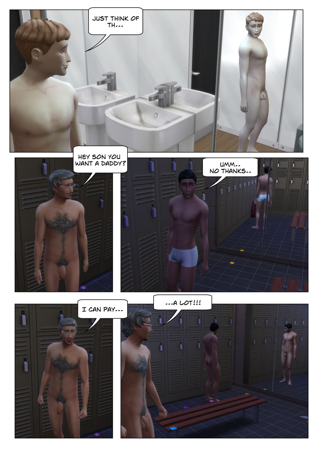 (ENG) Orion sauna series part 1 (gay sims stories) 7