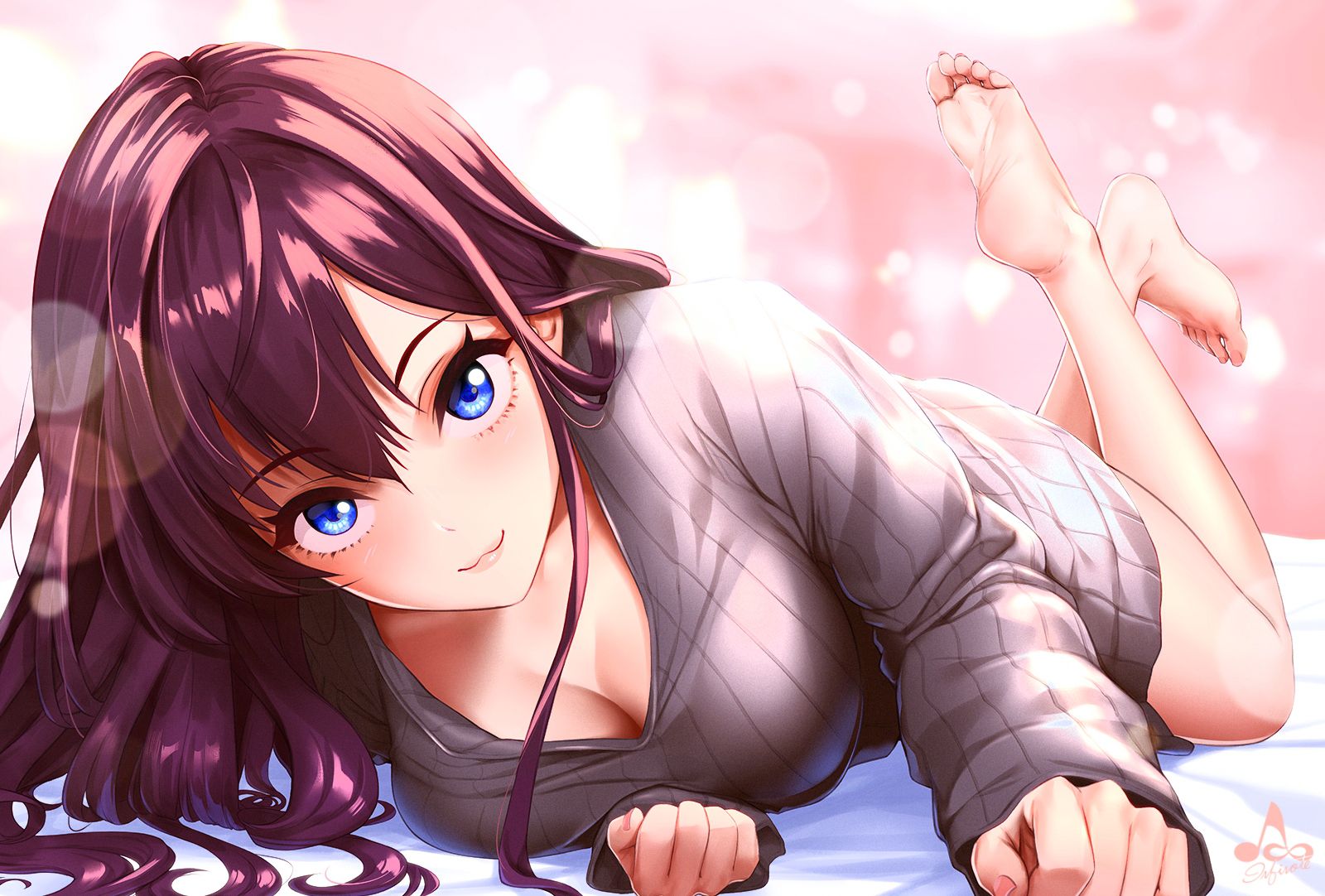 Erotic anime summary Beautiful girls who seduce with a beautiful naked sweater [50 sheets] 15
