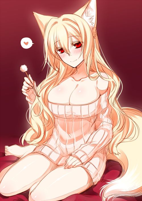 Erotic anime summary Beautiful girls who seduce with a beautiful naked sweater [50 sheets] 24