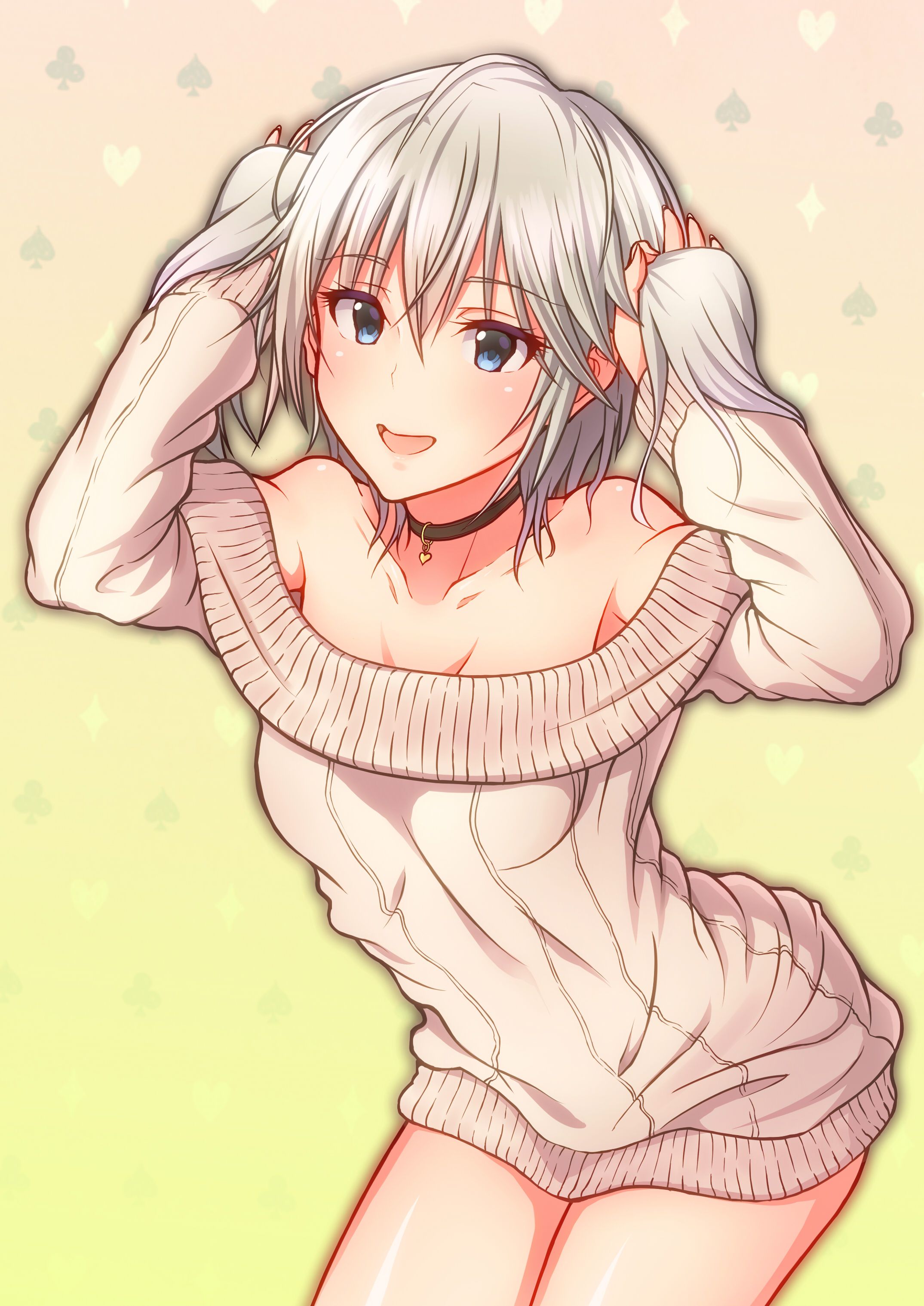 Erotic anime summary Beautiful girls who seduce with a beautiful naked sweater [50 sheets] 50