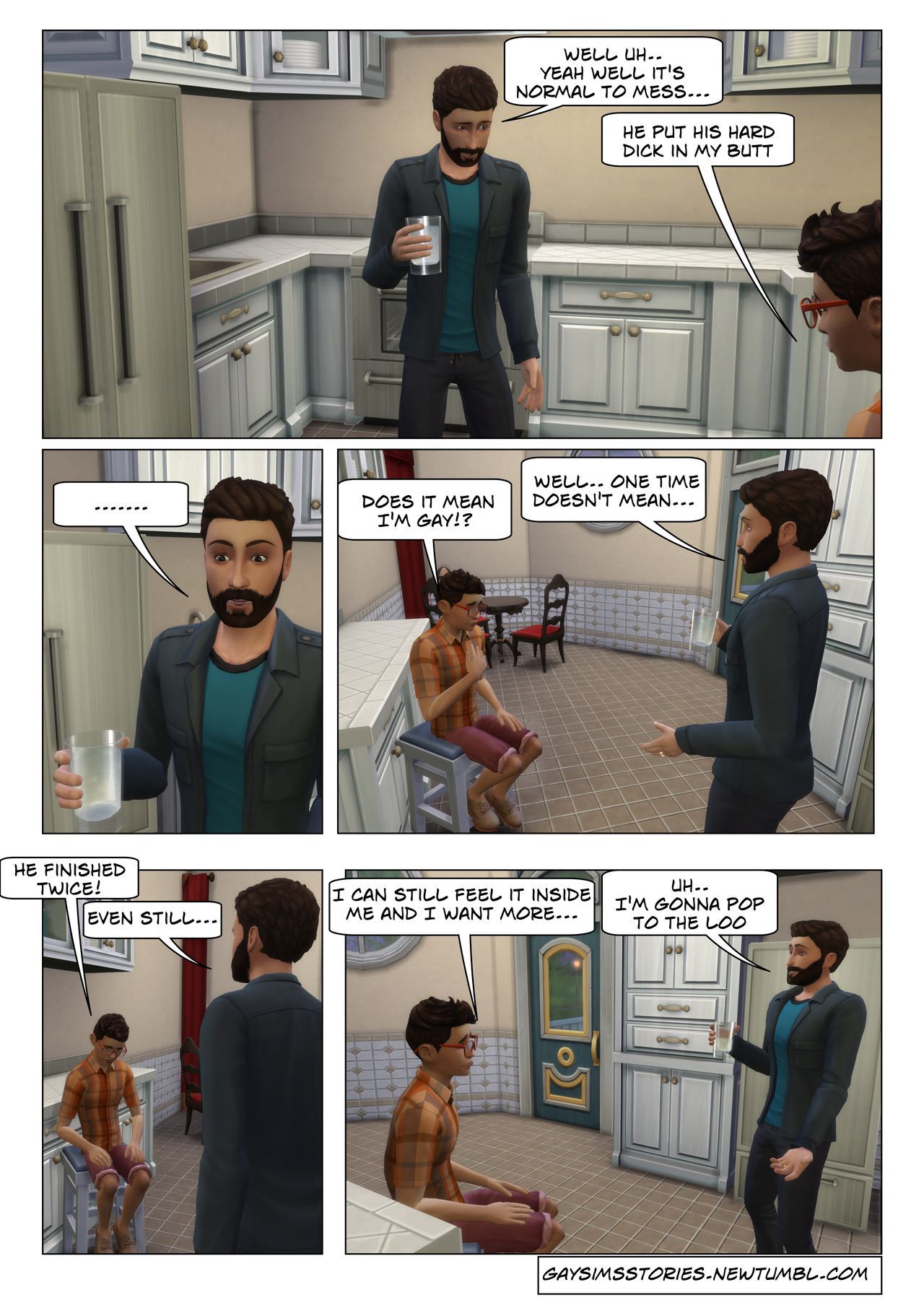 (ENG) Cousins comic part 4 (gay sims stories) 4
