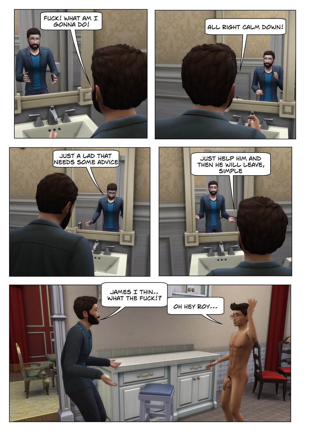 (ENG) Cousins comic part 4 (gay sims stories) 5
